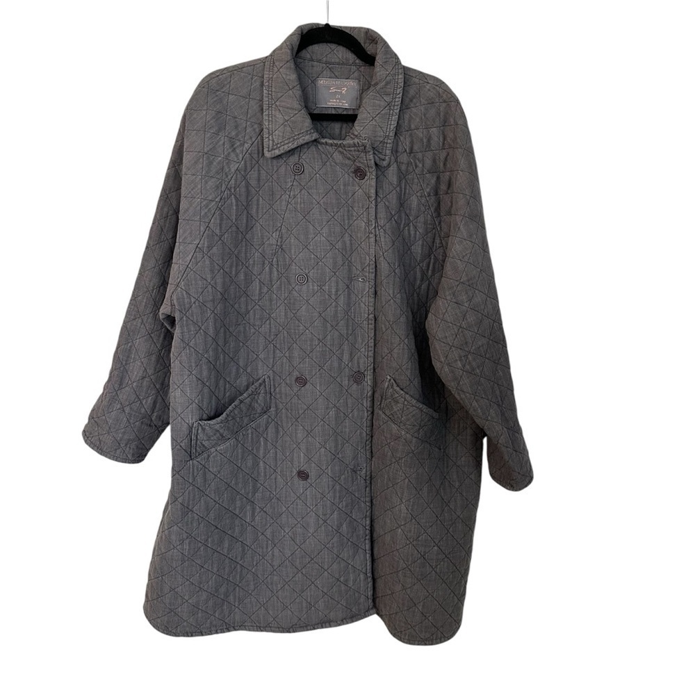Melissa McCarthy Seven7 Women’s Long Sleeve Gray Quilted Jacket Sz 2X GUC